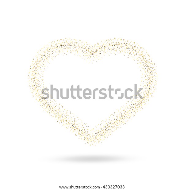 Vector Gold Heart On Transparent Background Stock Vector (Royalty Free