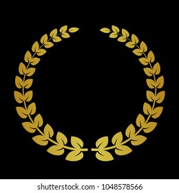 Vector gold laurel wreath.