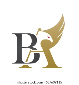 Vector Gold Letter B A Eagle Consulting Logo