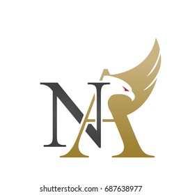 Vector Gold Letter N A Eagle Consulting Logo