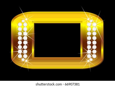 Vector gold letters with brilliants