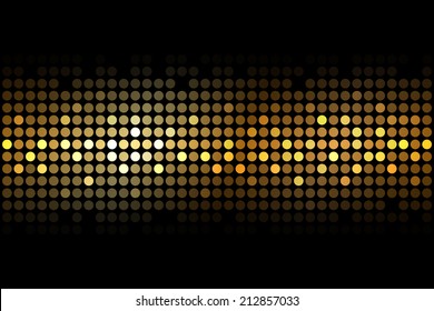 Vector gold lights on black background