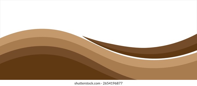Vector gold line background curve element with white space for text and message design, overlapping layers, vector