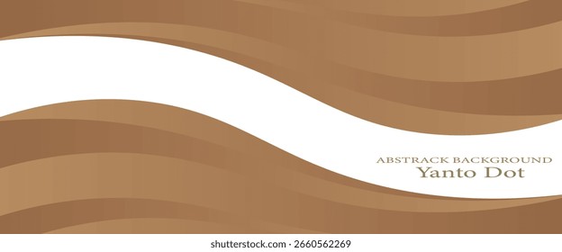 Vector gold line background curve element with white space for text and message design, overlapping layers, vector