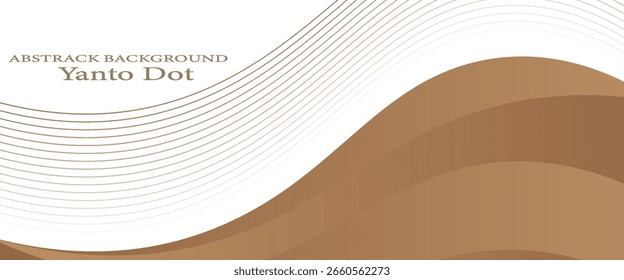 Vector gold line background curve element with white space for text and message design, overlapping layers, vector