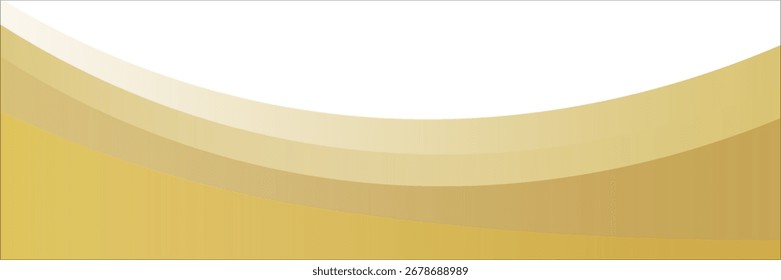 Vector gold line background curve element with white space for text and message design, overlapping layers, vector