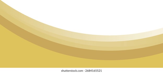 Vector gold line background curve element with white space for text and message design, overlapping layers, vector