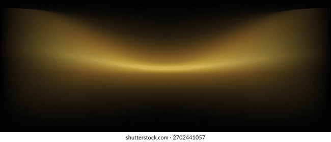 Elemento de curva de fondo de línea de oro de Vector con espacio en blanco para el diseño de texto y mensajes, capas superpuestas, Vector