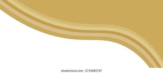 Vector gold line background curve element with white space for text and message design,Eps10