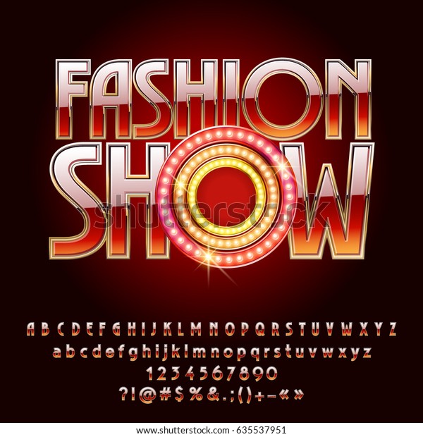 Vector Gold Logo Fashion Show Chic Stock Vector (Royalty Free ...