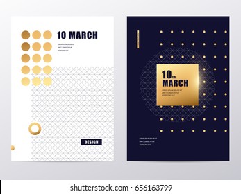 Vector gold luxury abstract background design. Modern template for banner, flyer, card, invitations, brochure and poster element for party and event with sparkles, golden glitter