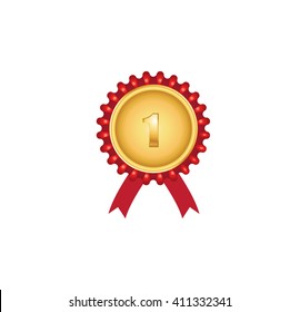 Vector of Gold medal for 1st prize