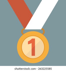 Vector Gold Medal Icon