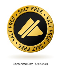 vector gold medal with symbol of salt free