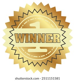 vector gold medal winner circle medal competition game winner