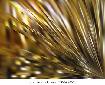 Vector gold metal effect. Abstract background with iridescent mesh gradient. Colorful shades. Visual illusion of sparkles golden metal surface. Golden background for Christmas or party themes
