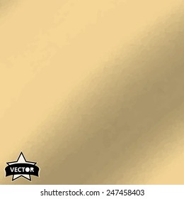 Vector gold metal texture background with oblique line of light to decorative greeting card design