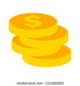 vector gold money illustration isolated, investment business finance icon