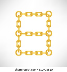 Vector Gold Number 8 Isolated on White Background