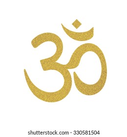 Vector Gold Om symbol.