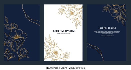 Vector gold on white line wave abstract pattern, elegant luxury design background, flow curve dynamic banner