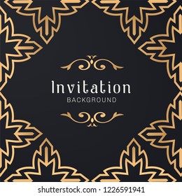 Vector gold ornamental decorative frame illustration