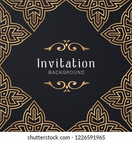 Vector gold ornamental decorative frame illustration