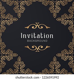 Vector gold ornamental decorative frame illustration