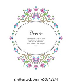 Vector gold ornamental  decorative frame. Elegant ornate  element for design template, place for text. Luxury floral border. Lace decor for birthday and greeting card, wedding invitation,certificate.