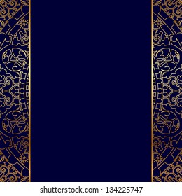 Vector gold ornate border