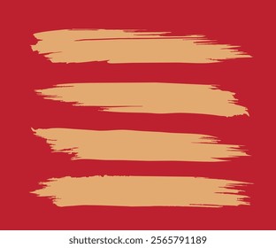 Vector gold paint, ink brush stroke, brush, line or texture. Chinese oriental artistic design element, box, frame or background for text.