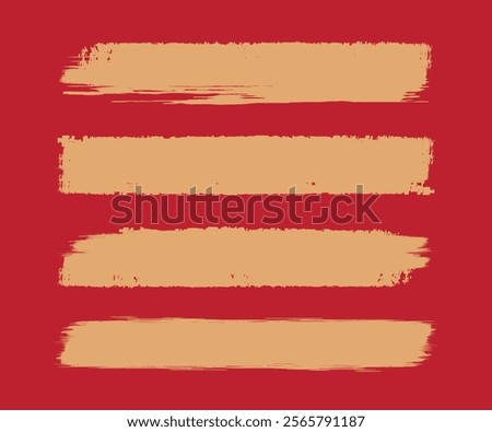 Vector gold paint, ink brush stroke, brush, line or texture. Chinese oriental artistic design element, box, frame or background for text.