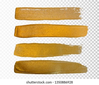 Juego de manchas de manchas de pintura dorada vectorial. Dibujo artístico texturizado en oro abstracto. Dibujo artístico texturizado en oro abstracto. EPS10