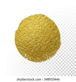 Vector gold paint smear stroke stain set. Abstract gold glittering textured art illustration. Abstract gold glittering textured art illustration.