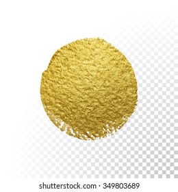 Vector gold paint smear stroke stain. Abstract gold glittering textured art illustration. Abstract gold glittering textured art illustration.