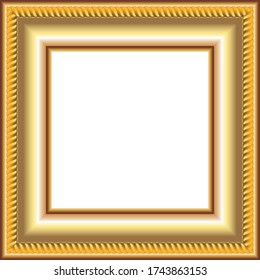 vector gold picture framing frame