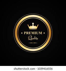 Vector gold premium quality badge