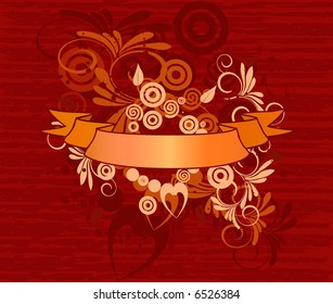 Vector gold Ribbon vector illustration