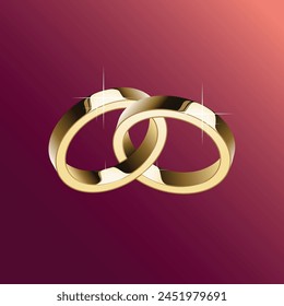 Vector Gold ring dark Background 