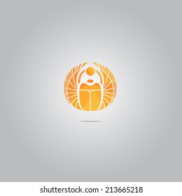 Vector gold scarab logo