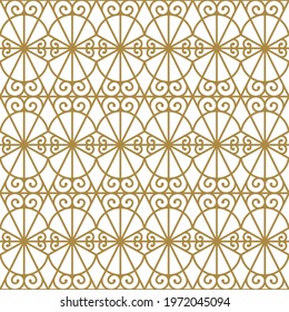 Vector gold seamless elegant pattern,  in geometrıc elegant classic style inspired by the metal works of the eiffel tower in Paris, France.