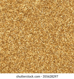 Vector gold seamless texture. Gold metal closeup seamless pattern. Mosaic vibrant glitter pattern.