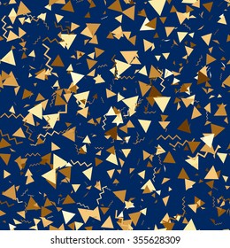 Vector gold seamless texture. Gold metal closeup seamless pattern. Mosaic vibrant glitter pattern.