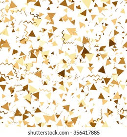 Vector gold seamless texture. Gold metal closeup seamless pattern. Mosaic vibrant glitter pattern.