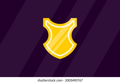 Vector Gold Shield Icon Logo Template Design suitable for security, safety, hero logo and graphic need