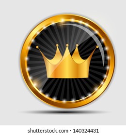 Vector gold sign, label template