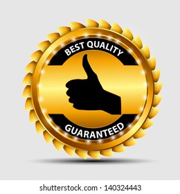 Vector gold sign, label template