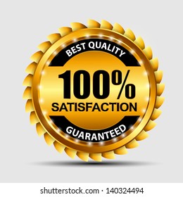 Vector gold sign, label template