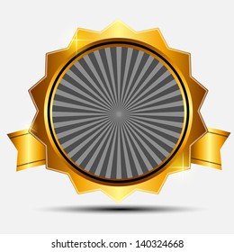 Vector gold sign, label template