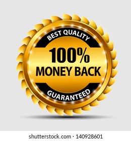 Vector gold sign, label template